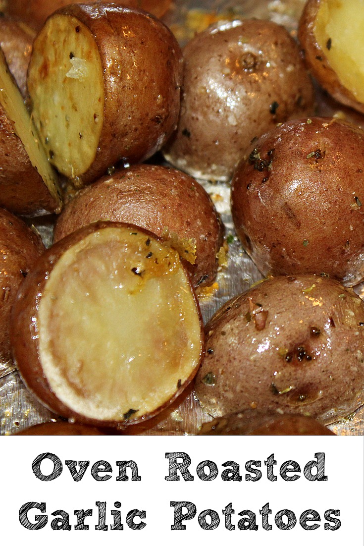 These Oven Roasted Garlic Potatoes are the perfect side dish to pair up with any meal!! Quick and easy to make, plus the kids will love them as well!